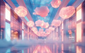 透過人類圖四箭頭夢境看見 19 樓的超現實門戶：從高空閣樓窗戶俯瞰森林與山脈的開闊視野，象徵找回身體節奏後的清透呼吸與省力人生。